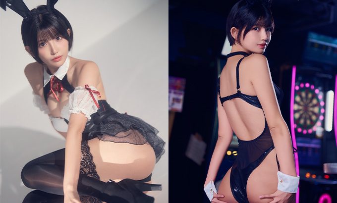 南あみ　Tバックバニーで美尻を見せつけるコスプレイヤー。
